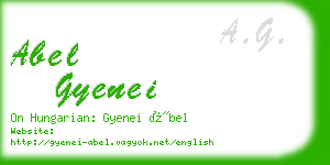 abel gyenei business card